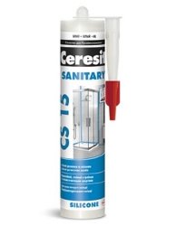 Герметик силиконовый Ceresit СS 15 санитарный белый 280 мл