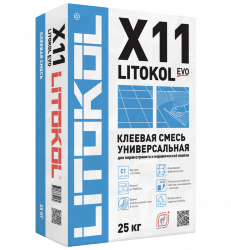 Клей, усиленный фиброволокном, для плитки, керамогранита и камня LITOKOL X11 EVO (класс С1)