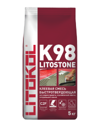 Клей быстротвердеющий для плитки, керамогранита и камня LITOSTONE K98 (класс С2 F)