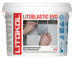 Клей двухкомпонентный для склеивания всех типов облицовочных материалов LITOELASTIC EVO (класс R2T)